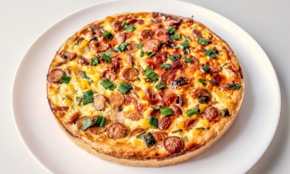 ФРАНЦУЗСКИЙ КИШ С КОЛБАСКАМИ И КУКУРУЗОЙ